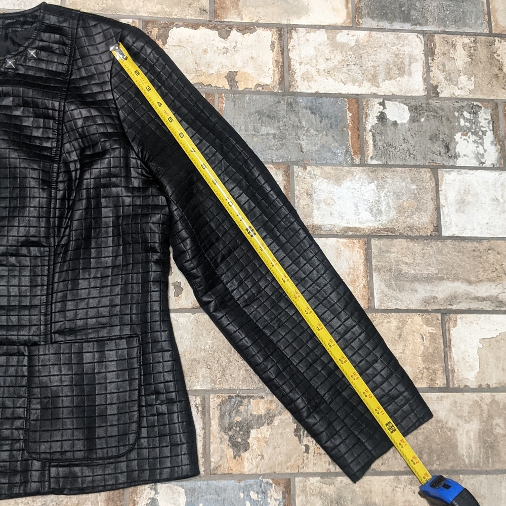 Prophecy XL Black Studded Polyester Biker Jacket - Picture 5 of 8
